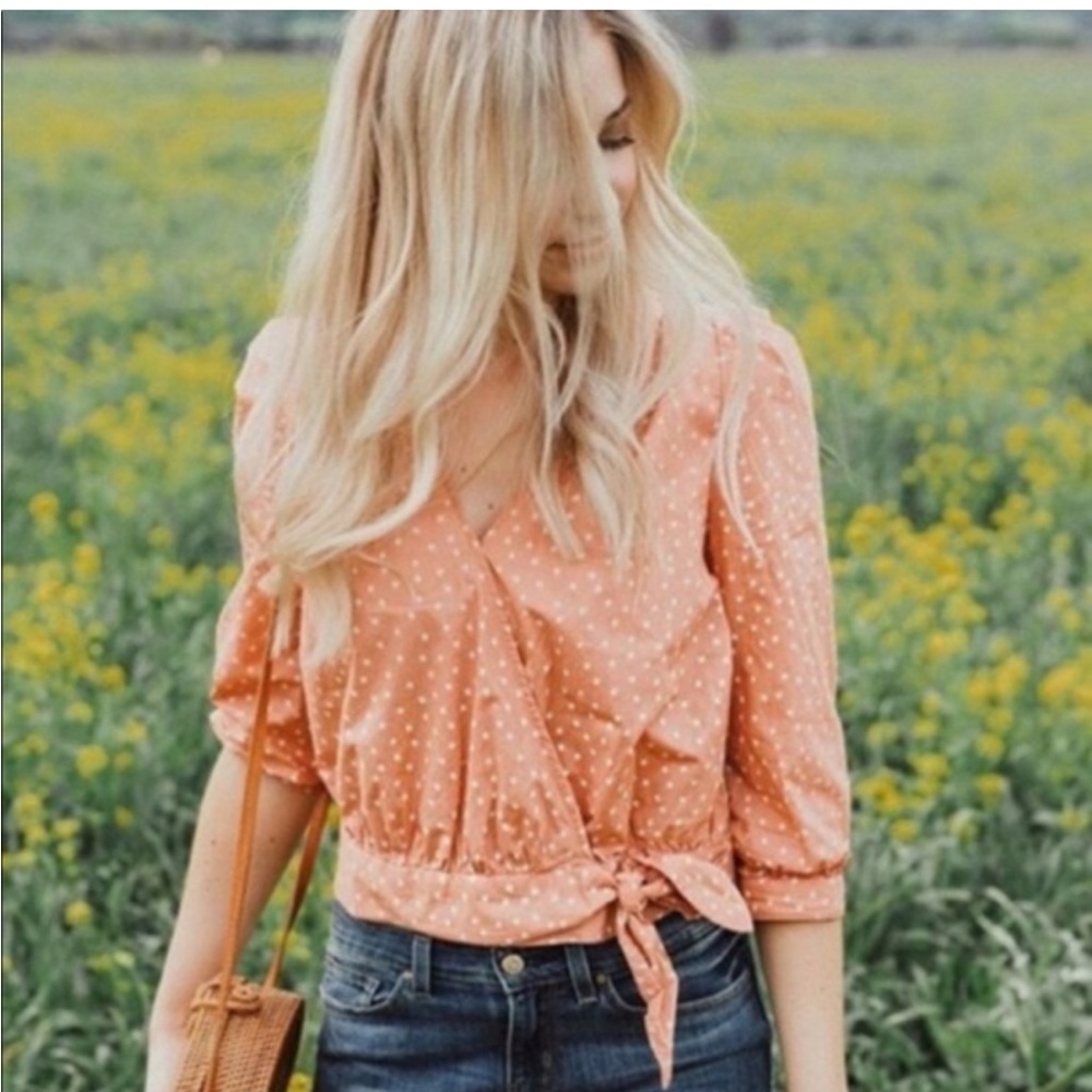 Madewell Wrap Top in Star Scatter .